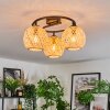 Basto Plafones, Luminarias esféricas Crudo, 3 luces