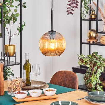 Koyoto Lámparas suspendidas, Luminarias esféricas, Lámparas colgantes 20 cm Colores ámbar, 1 luz