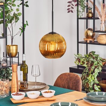 Koyoto Lámparas suspendidas, Luminarias esféricas, Lámparas colgantes dorado, 1 luz