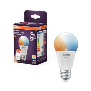 Lámparas Osram E27 LED 9 Watt blanco cálido regulable 806 Lumen