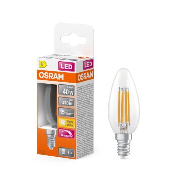 Lámparas Osram E14 LED 5 Watt blanco cálido regulable 470 Lumen