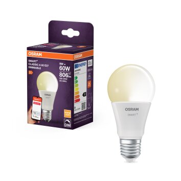 Lámparas Osram E27 9 Watt blanco cálido regulable 806 Lumen