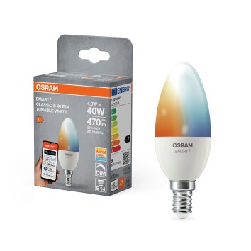 Lámparas Osram E14 4.9 Watt blanco cálido regulable 470 Lumen