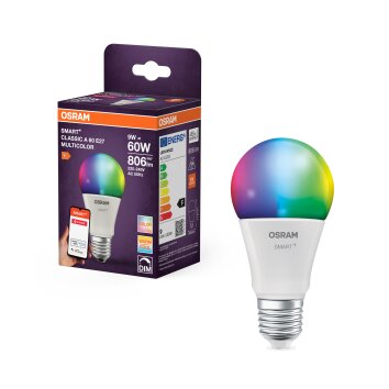 Lámparas Osram E27 LED 9 Watt Multicolor (RGB) regulable 806 Lumen