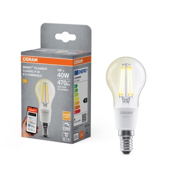 Lámparas Osram E14 LED 4 Watt blanco cálido regulable 470 Lumen