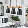Andian Lámpara Colgante Crudo, Negro, 3 luces