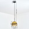 Koyoto Lámparas suspendidas, Luminarias esféricas, Lámparas colgantes 12 cm dorado, Transparente, 1 luz