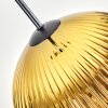 Koyoto Lámparas suspendidas, Luminarias esféricas, Lámparas colgantes 12 cm dorado, Transparente, 1 luz
