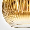 Koyoto Lámparas suspendidas, Luminarias esféricas, Lámparas colgantes 12 cm dorado, Transparente, 1 luz