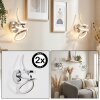 Lunor Apliques, Spot de pared LED Cromo, 1 luz