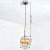 Koyoto Lámparas suspendidas, Luminarias esféricas, Lámparas colgantes Colores ámbar, 1 luz
