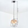 Koyoto Lámparas suspendidas, Luminarias esféricas, Lámparas colgantes Colores ámbar, Transparente, 1 luz