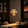Ripoll Lámparas suspendidas, Luminarias esféricas, Lámparas colgantes Cromo, Ahumado, 1 luz