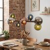 Chehalis Lámparas suspendidas, Luminarias esféricas, Lámparas colgantes Azul, Cromo, Verde, Color cobre, Ahumado, 8 luces