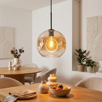 Ripoll Lámparas suspendidas, Luminarias esféricas, Lámparas colgantes Colores ámbar, Transparente, 1 luz