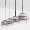 Koyoto Lámparas suspendidas, Luminarias esféricas, Lámparas colgantes Transparente, Ahumado, 4 luces