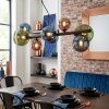 Chehalis Lámparas suspendidas, Luminarias esféricas, Lámparas colgantes Azul, Verde, Color cobre, 8 luces