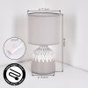 Mirvel Lámparas de mesa Gris, Blanca, 1 luz