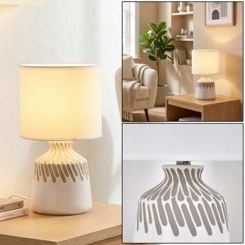 Mirvel Lámparas de mesa Gris, Blanca, 1 luz