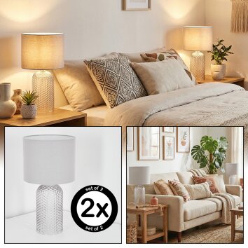 Fonil Lámparas de mesa Colores ahumados, Transparente, claro, 1 luz