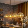 Koyoto Lámparas suspendidas, Luminarias esféricas, Lámparas colgantes dorado, Transparente, 4 luces