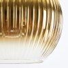 Koyoto Lámparas suspendidas, Luminarias esféricas, Lámparas colgantes dorado, Transparente, 4 luces