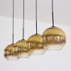 Koyoto Lámparas suspendidas, Luminarias esféricas, Lámparas colgantes dorado, Transparente, 4 luces