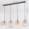 Koyoto Lámparas suspendidas, Luminarias esféricas, Lámparas colgantes Colores ámbar, Transparente, 4 luces