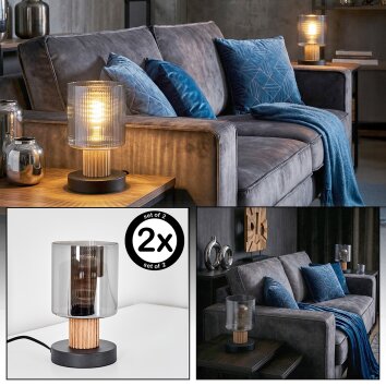 Mador Lámparas de mesa Crudo, Negro, 1 luz