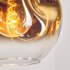 Ripoll Lámparas suspendidas, Luminarias esféricas, Lámparas colgantes dorado, Transparente, 1 luz