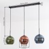 Koyoto Lámparas suspendidas, Luminarias esféricas, Lámparas colgantes Azul, Verde, Color cobre, 3 luces