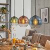 Koyoto Lámparas suspendidas, Luminarias esféricas, Lámparas colgantes Azul, Verde, Transparente, Color cobre, 3 luces