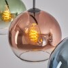 Koyoto Lámparas suspendidas, Luminarias esféricas, Lámparas colgantes Azul, Verde, Transparente, Color cobre, 3 luces