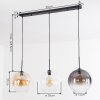 Koyoto Lámparas suspendidas, Luminarias esféricas, Lámparas colgantes 30 cm Colores ámbar, Transparente, Ahumado, 3 luces
