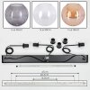 Koyoto Lámparas suspendidas, Luminarias esféricas, Lámparas colgantes 30 cm Colores ámbar, Transparente, Ahumado, 3 luces