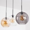 Koyoto Lámparas suspendidas, Luminarias esféricas, Lámparas colgantes 30 cm Colores ámbar, Transparente, Ahumado, 3 luces