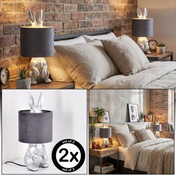 Gorman Lámparas de mesa Plata, 1 luz