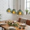 Koyoto Lámparas suspendidas, Luminarias esféricas, Lámparas colgantes Verde, Transparente, 3 luces