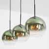 Koyoto Lámparas suspendidas, Luminarias esféricas, Lámparas colgantes Verde, Transparente, 3 luces
