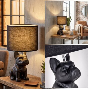 Harol Lámparas de mesa Cromo, Negro, 1 luz