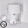 Harol Lámparas de mesa Cromo, Blanca, 1 luz