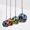 Ripoll Lámparas suspendidas, Luminarias esféricas, Lámparas colgantes Azul, Verde, Color cobre, 4 luces