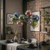 Gastor Lámparas suspendidas, Luminarias esféricas, Lámparas colgantes Azul, Verde, Color cobre, 8 luces