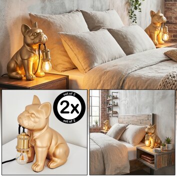 Harol Lámparas de mesa dorado, 1 luz