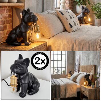 Harol Lámparas de mesa Negro, 1 luz