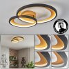 Baiyin Plafones LED dorado, Negro, 1 luz