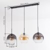 Koyoto Lámparas suspendidas, Luminarias esféricas, Lámparas colgantes Colores ámbar, Transparente, Ahumado, 3 luces