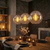 Koyoto Lámparas suspendidas, Luminarias esféricas, Lámparas colgantes Colores ámbar, Transparente, 3 luces