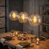 Koyoto Lámparas suspendidas, Luminarias esféricas, Lámparas colgantes Colores ámbar, Transparente, 3 luces