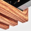 Macos Plafones LED Color madera, Negro, 1 luz